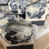 Charcoal soap with clary sage essential oil